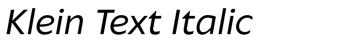 Klein Text Italic